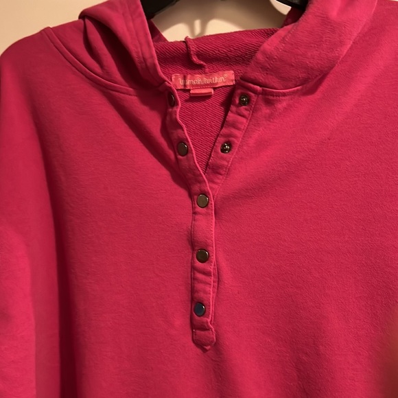 Woman Within Pink Hooded Sweatshirt - Picture 2 of 7